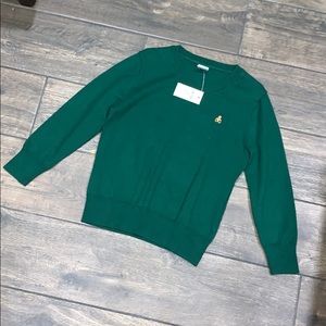 GAP boys green v-neck sweater. NWT. Size 4